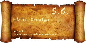 Süss Orsolya névjegykártya